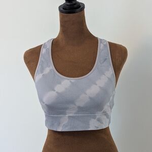 Victoria's Secret Pink Seamless Lightly Lined Sports Bra Pink Purple Tie Die Med